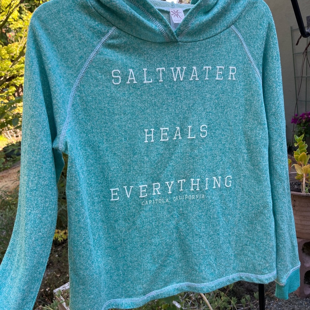 Teal Hoodie with Inspirational Text